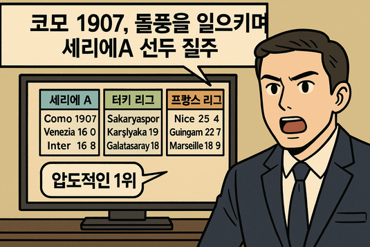 *....코모 돌풍 세리에A 1위 등극*....사카랴스포르